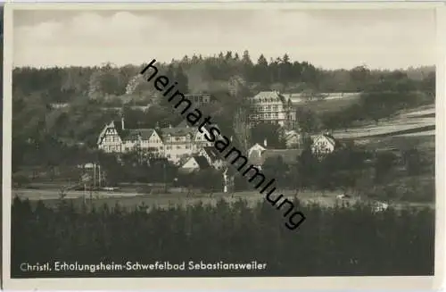 Schwefelbad Sebastiansweiler - Christl. Erholungsheim - Foto-Ansichtskarte - Verlag Gebr. Metz Tübingen
