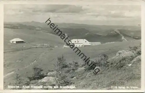 Stubalpe - Altes Almhaus mit Brandkogel - Foto-AK - Verlag Walter Kramer Graz - gel. 1942