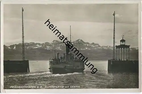 Friedrichshafen - Hafen - Foto-Ansichtskarte - Verlag Adalb. Jörg Friedrichshafen