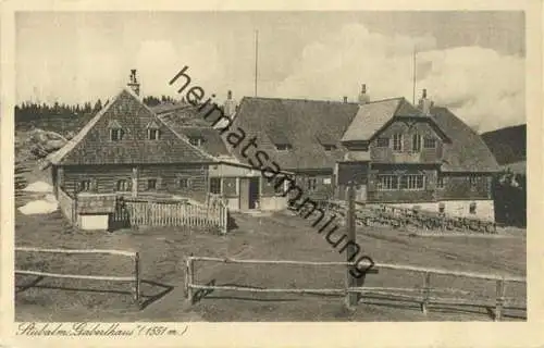 Stubalm Stubalpe - Gaberlhaus - Postkarten-Industrie AG Wien gel. 1929