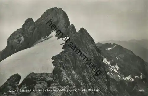 Dachstein - Blick von der Dachsteinwartehütte gegen die Dirndln - Foto-AK - Verlag P. Ledermann Wien