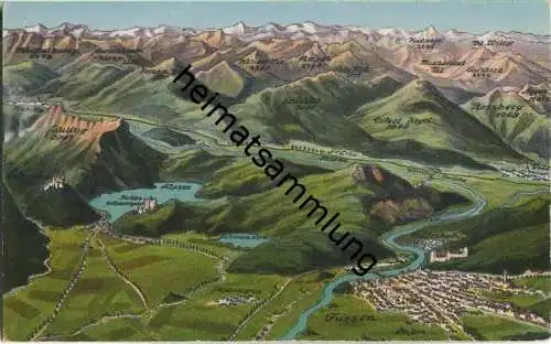 Füssen - Königsschlösser und Umgebung - Panorama - Verlag B. Lehrburger Nürnberg