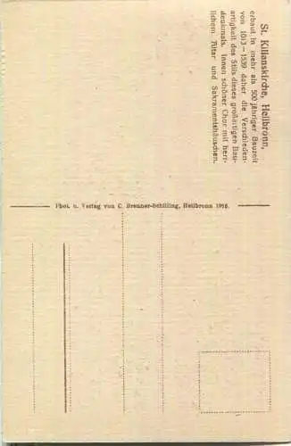 Heilbronn - Kilianskirche - Verlag C. Brenner-Schilling Heilbronn