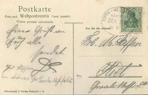 Strandpartie am Pelzerhaken mit Eichenhain Inhaber Ad. Marsen - Griesbacher Verlag Neustadt gel. 1912