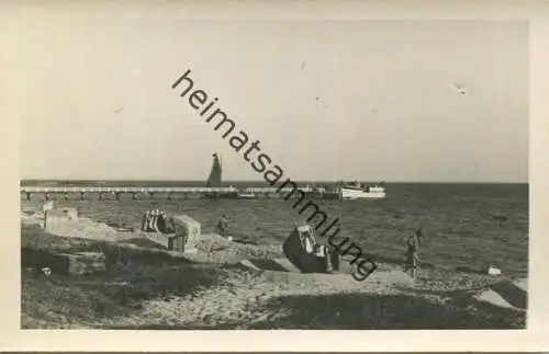 Pelzerhaken - Strand - Foto-AK - Stempel: Verlag Julius Simonsen Oldenburg