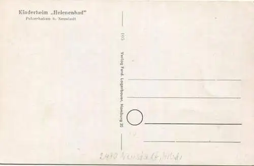 Pelzerhaken bei Neustadt - Kinderheim Helenenbad - Verlag Ferd. Lagerbauer Hamburg