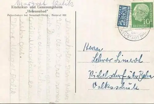 Pelzerhaken bei Neustadt / Holstein - Kinderkur- und Genesungsheim Helenenbad gel. 1955