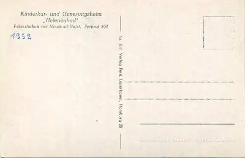 Pelzerhaken bei Neustadt / Holstein - Kinderkur- und Genesungsheim Helenenbad - Verlag Ferd. Lagerbauer Hamburg