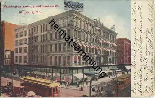 St. Louis Mo. - Washington Avenue and Broadway