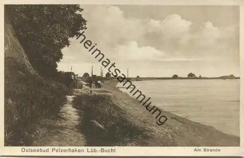 Ostseebad Pelzerhaken - Lübecker Bucht - Am Strande - Verlag Julius Simonsen Oldenburg- Rückseite beschrieben 1942