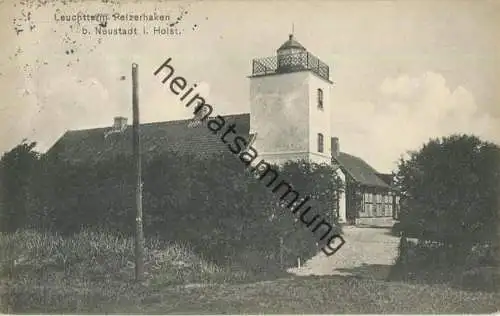 Leuchtturm Pelzerhaken bei Neustadt in Holstein - Verlag Julius Simonsen Oldenburg - gel. 1914
