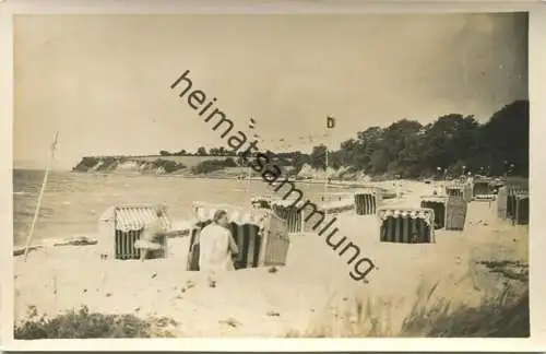 Pelzerhaken - Strand - Foto-AK 30er Jahre