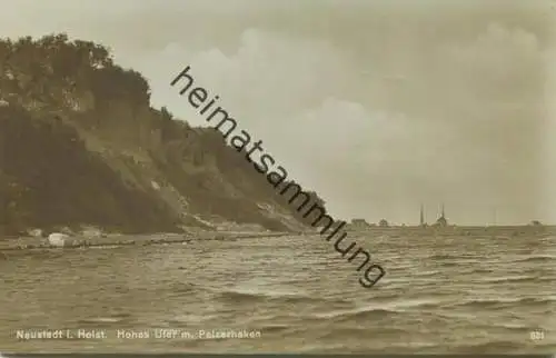 Neustadt in Holstein - Hohes Ufer mit Pelzerhaken - Foto-AK 30er Jahre - Verlag H. Rubin & Co. Dresden