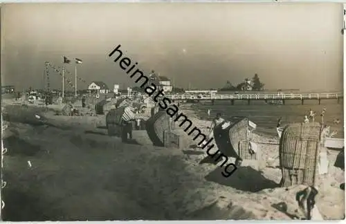 Pelzerhaken - Strand - Landungsbrücke - Foto-Ansichtskarte - Stempel Julius Simonsen Oldenburg