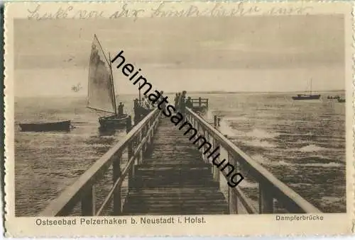 Ostseebad Pelzerhaken - Dampferbrücke - Verlag Julius Simonsen Oldenburg