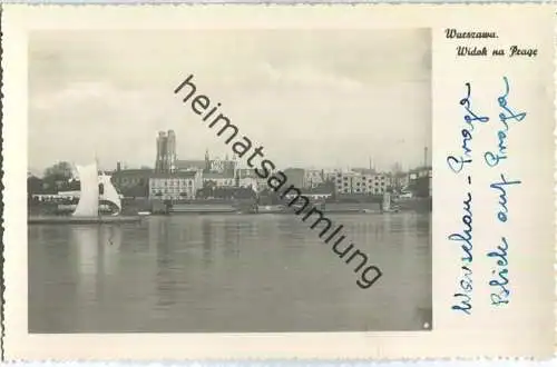 Warszawa - Widok na Prage - Foto-Ansichtskarte - Fliegerhorstkommandantur Warschau Lohnstelle