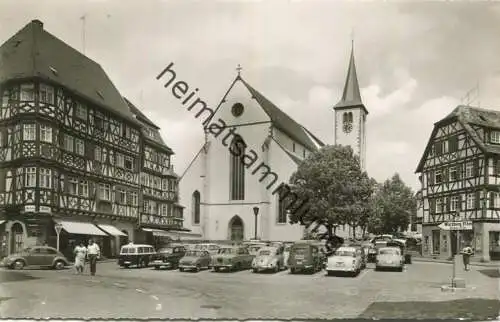 Mosbach - Marktplatz - evangelische Kirche - Foto-AK - Verlag Schöning & Co Lübeck gel. 1961