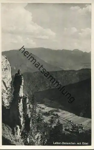 Laber-Dolomiten - Ettal - Foto-AK - Verlag Heinrich Uhlschmid Oberammergau