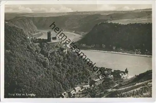Burg Katz mit Loreley - Foto-Ansichtskarte - Verlag R. Konrady Wiesbaden