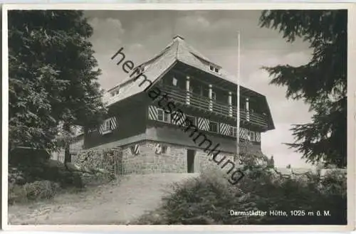 Darmstädter Hütte bei Wildsee und Ruhestein - Post Ottenhöfen - Foto-Ansichtskarte - Verlag Photo-Käshammer Ottenhöfen