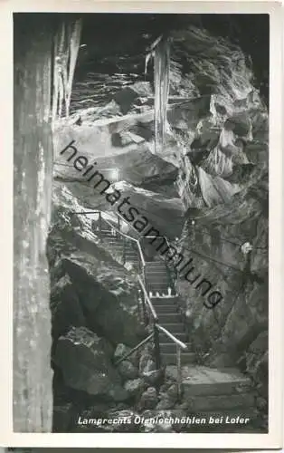 Lamprechts Ofenloch Höhle bei Lofer - Foto-Ansichtskarte - Verlag J. Schmidt Photohaus Lofer