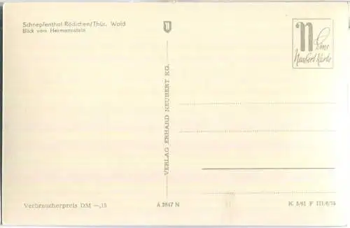 Schnepfenthal-Rödichen - Blick vom Hermannstein - Verlag Erhard Neubert KG