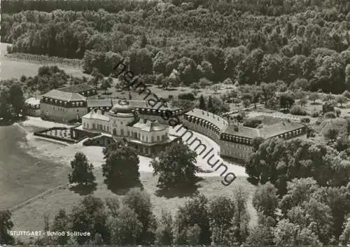 Stuttgart - Schloss Solitude - Luftbild - Foto-AK Großformat - Verlag A. Hermann & Co Stuttgart