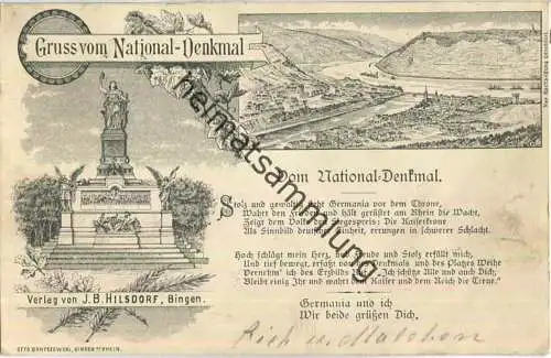 Gruss vom National-Denkmal - Verlag J. B. Hilsdorf Bingen