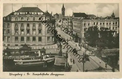 Königsberg - Kneiphöfsche Langgasse - Strassenbahn - Foto-AK - Verlag O. R. Woywod & Co Königsberg