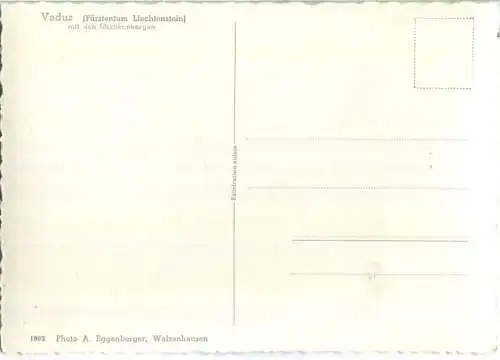 Vaduz mit den Rhätikonbergen - Verlag Photo A. Eggenberger Walzenhausen