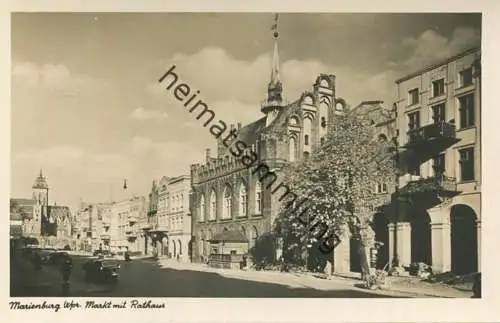 Marienburg - Markt - Foto-AK - Verlag Julius Simonsen Oldenburg