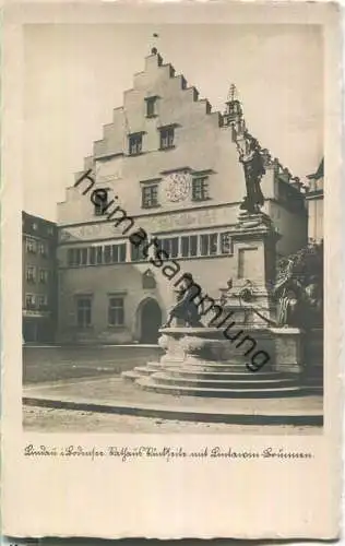 Lindau - Altes Rathaus mit Lindavia-Brunnen - Foto-Ansichtskarte