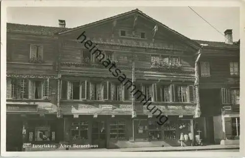 Interlaken - Guidali-Wägli Haushaltungsartikel - Rubin Bäckerei - Foto-AK - Verlag G. D'Aguanno-Zinsli Interlaken