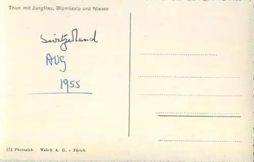 Thun - Verlag Photoglob-Wehrli Zürich 1955