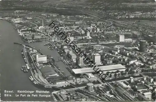 Basel Kleinhüningen - Kleinhüninger Rheinhafen - Foto-AK - Flugaufnahme P. Zaugg Solothurn