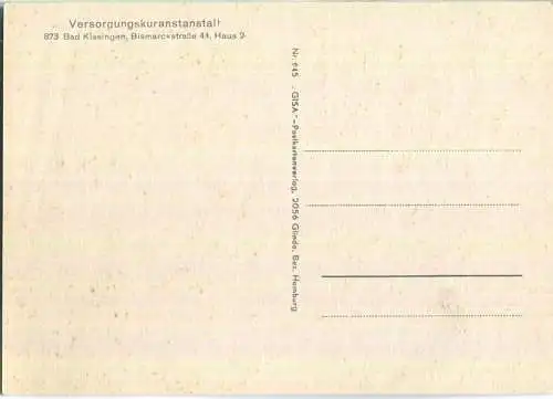 Bad Kissingen - Versorgungskuranstalt - Gisa Postkartenverlag Glinde