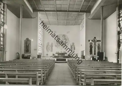 Freiburg Littenweiler - Katholische Pfarrkirche St. Barbara - Foto-AK Großformat 50er Jahre - Verlag Keller & Burkardt M