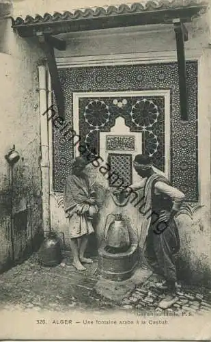 Alger - Une fontaine arabe a la Casbah gel. 1911