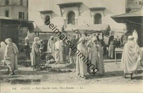 Alger - Petit marche Arabe - Place Randon - gel. 1911