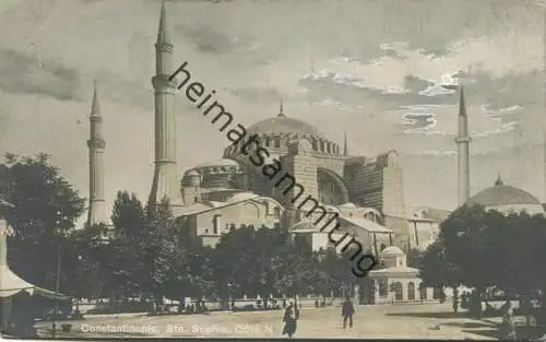 Constantinople - Ste. Sophie Cote nord - Foto-AK - Mondlicht coloriert