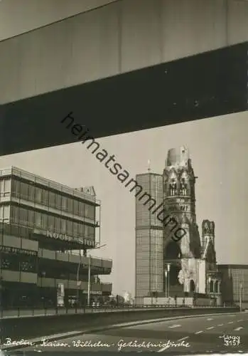 Berlin - Kaiser Wilhelm Gedächtniskirche - Handabzug - Foto-Ansichtskarte - Popp-Verlag Heidelberg