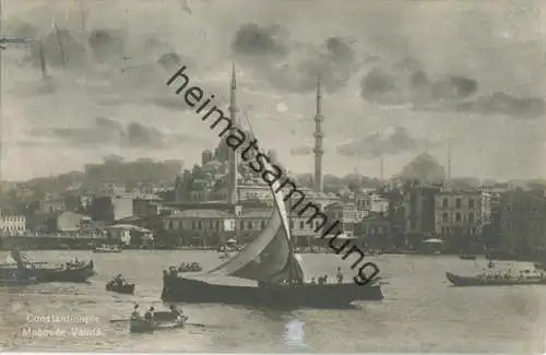 Constantinople - Mosquee Valida - Foto-AK - Mondlicht coloriert