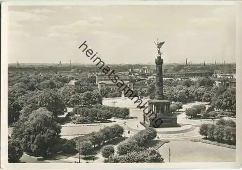 Berlin - Siegessäule und Krolloper - Foto-Ansichtskarte - Verlag Hans Andres Berlin 30er Jahre