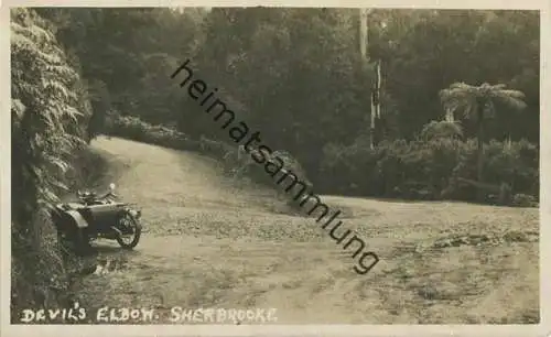 Sherbrooke - Devil s Elbow - Motorrad - Foto-AK - Foto Ray Pearson Richmont Victoria - Rückseite beschrieben