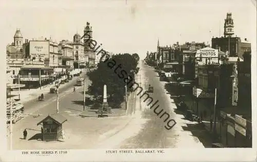 Ballarat - Sturt Street - Victoria - Foto-AK - Verlag The Rose Stereograph Armadale