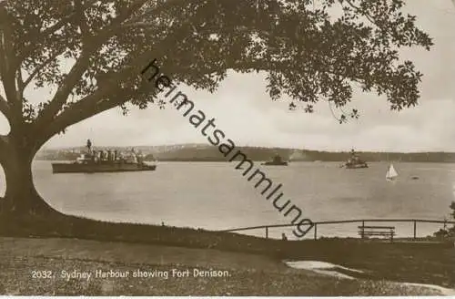 Sydney - Harbour - Fort Denison - New South Wales - Foto-AK gel. 1930