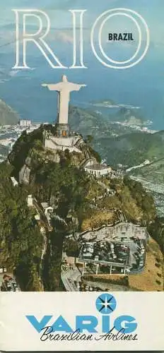 Varig Brasilian Airlines 1970 - Rio - Faltblatt mit 28 Abbildungen