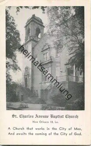 New Orleans - Baptist Church - St. Charles Avenue