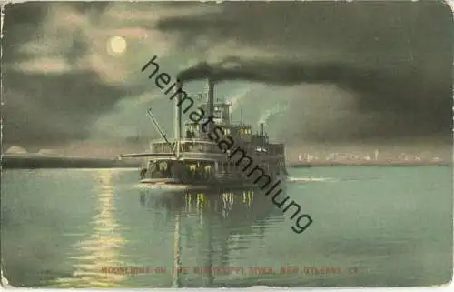 New Orleans - Moonlight on the Mississippi River