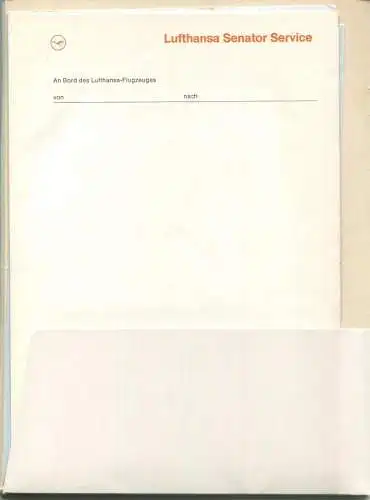 Lufthansa Senator Service - Luftpostbriefumschläge und Luftpostschreibpapier